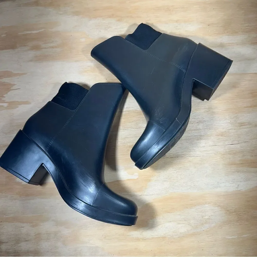 Melissa Black Rubber Rain Boots Women’s Size 8